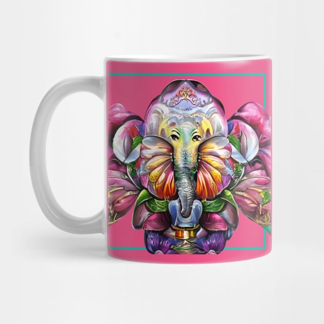 Ganesh Elephant Floral by DigiDreams